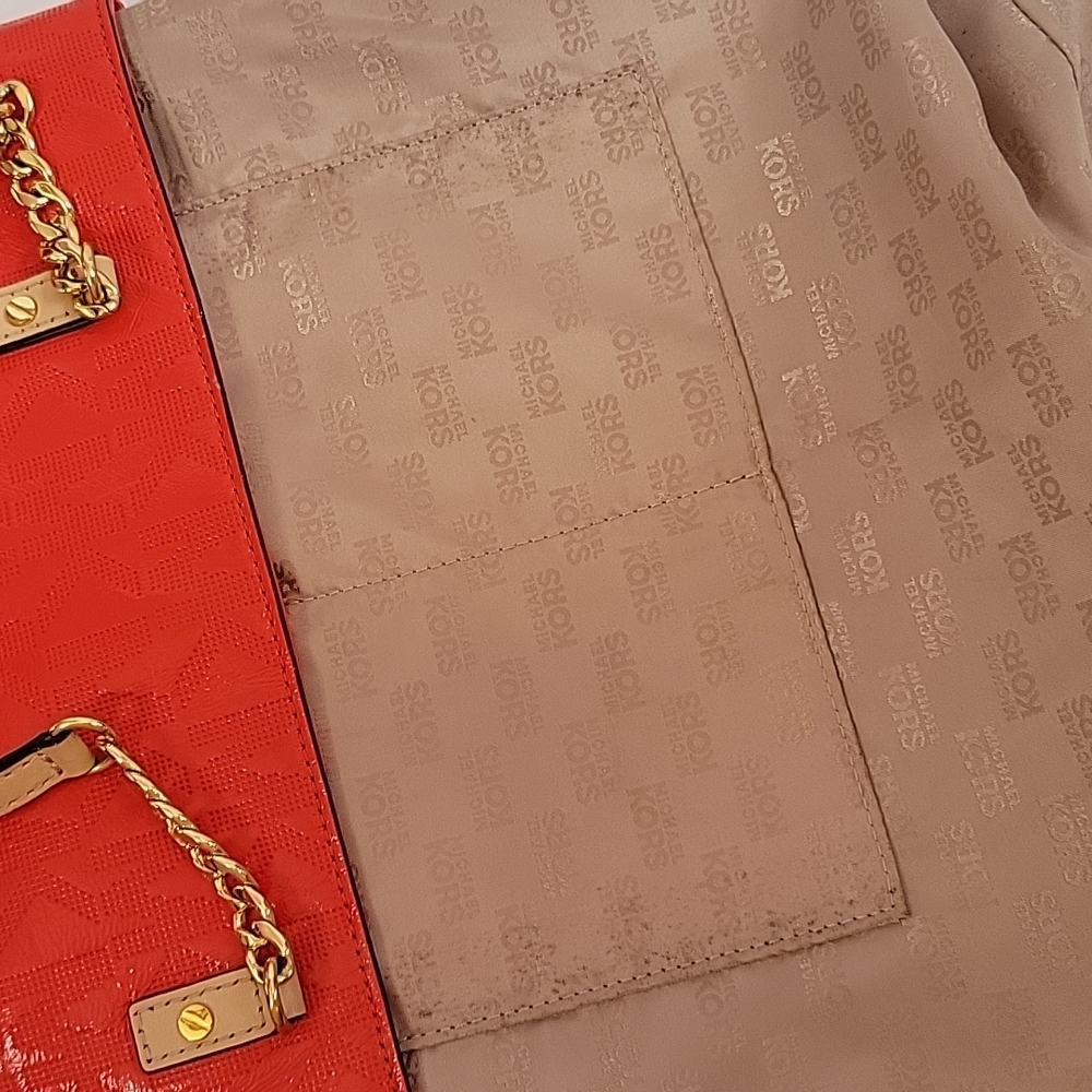 Red/orange Michael Kors shoulder bag - Picture 14 of 14